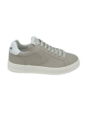 VOILE BLANCHE LAYTON 100 SNEAKER LACCI IN VITELLO BOTTALATO COLORE MASTICE CON TOPPONCINO BIANCO, FONDO GOMMA EXTRA LIGHT