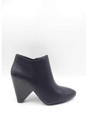 WHAT FOR WF378 ALFRED SHEEP NAPPA BLACK TRONCHETTO LAMPO TOMAIA LISCIA IN NAPPA TACCO CUOIO 8CM A CONO FONDO GOMMA