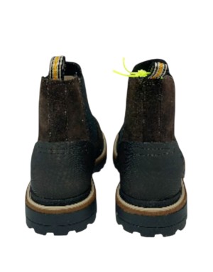 AMBITIOUS BEATLES LISCIO IN CAMOSCIO INGRASSATO COLORE T.MORO, GUARDOLO CUOIO, TOPPONCINO GOMMATO NERO, FONDO GOMMA CARRO