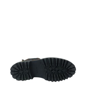 AMBITIOUS BEATLES LISCIO IN CAMOSCIO INGRASSATO COLORE T.MORO, GUARDOLO CUOIO, TOPPONCINO GOMMATO NERO, FONDO GOMMA CARRO