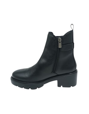 CALLAGHAN STIVALETTO LISCIO IN VITELLO COLORE NERO, LAMPO, ELASTICO E FIBBIA LATERALE, FONDO GOMMA EXTRA LIGHT, TACCO 6CM CON P