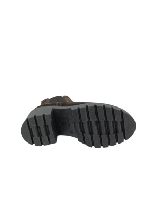 TAMARIS BEATLES LISCIO IN CAMOSCIO INGRASSATO COLORE T.MORO, ELASTICI IN TINTA, FONDO GOMMA ROCCIA, TACCO 6CM CON PLATEAU