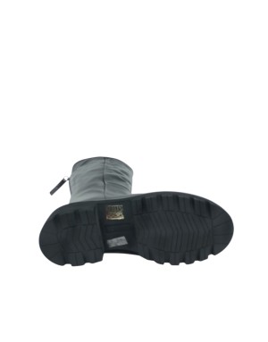 ALBANO ANFIBIO LISCIO IN VITELLO COLORE NERO, LAMPO POSTERIORE, FONDO GOMMA CARRO 5CM