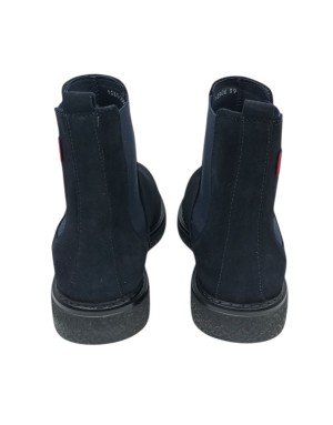 CALLAGHAN BEATLES LISCIO IN CAMOSCIO SCOTCHGARD COLORE BLU, ELASTICI IN TINTA, FONDO GOMMA EXTRA LIGHT