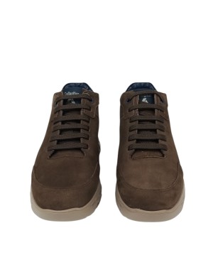 CALLAGHAN POLACCO LACCI CON VASCHETTA, TOMAIA IN NABUK INGRASSATO COLORE T.MORO  CON COLLARINO E LINGUETTA IN VITELLO BLU, FOND