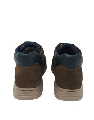 CALLAGHAN POLACCO LACCI CON VASCHETTA, TOMAIA IN NABUK INGRASSATO COLORE T.MORO  CON COLLARINO E LINGUETTA IN VITELLO BLU, FOND