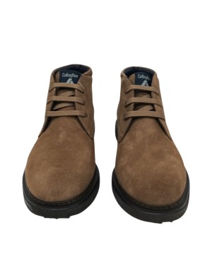 CALLAGHAN POLACCO LACCI LISCIO IN CAMOSCIO SCOTCHGARD COLORE TARTUFO, FONDO GOMMA EXTRA LIGHT