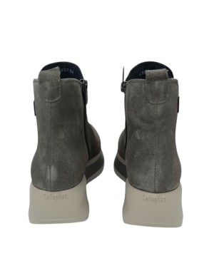 CALLAGHAN STIVALETTO LISCIO IN CAMOSCIO INGRASSATO COLORE GRIGIO, LAMPO ED ELASTICO LATERALE, FONDO GOMMA EXTRA LIGHT BICOLOR 5