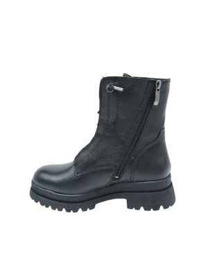 TAMARIS ANFIBIO LISCIO CON ELASTICI E LAMPO LATERALE, TOMAIA IN VITELLO BOTTALATO COLORE NERO, FONDO GOMMA CARRO 5CM