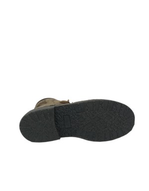 KEBO POLACCO IDEAL STRINGATO IN CAMOSCIO INGRASSATO COLORE FOCA, FONDO GOMMA