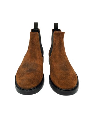 KEBO BEATLAS LISCIO IN CAMOSCIO INGRASSATO COLORE BRUCIATO, ELASTICI LATERALI T.MORO, FONDO GOMMA EXTRA LIGHT