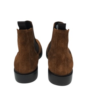 KEBO BEATLAS LISCIO IN CAMOSCIO INGRASSATO COLORE BRUCIATO, ELASTICI LATERALI T.MORO, FONDO GOMMA EXTRA LIGHT