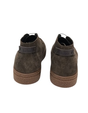 KEBO POLACCO LACCI CON VASCHETTA, TOMAIA IN CAMOSCIO INGRASSATO COLORE T.MORO, FONDO GOMMA