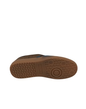 BACK 70 CLOUD SNEAKER LACCI IN CAMOSCIO, CAVALLINO E VITELLO COLORE TAUPE-BLU, FONDO GOMMA 3CM