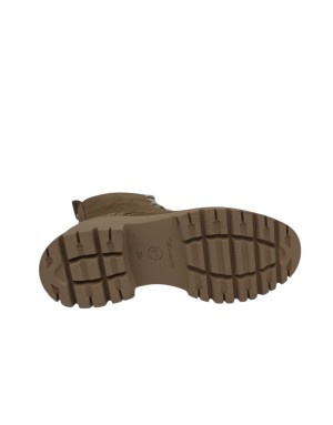 TAMARIS ANFIBIO IN CAMOSCIO INGRASSATO COLORE CAMEL, LACCIO E LAMPO LATERALE, FONDO GOMMA CARRO, TACCO 5CM