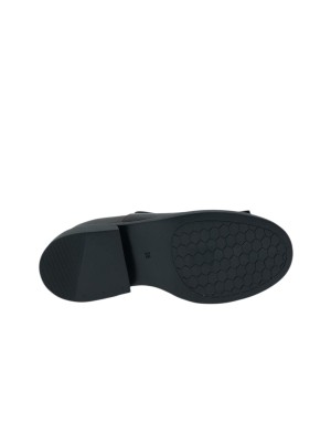 ELVIO ZANON MOCASSINO CON FRANGIA E NAPPINE, TOMAIA IN VITELLO SPAZZOLATO COLORE T.MORO/NERO, FONDO GOMMA, TACCO 3CM, GUARDOLO 