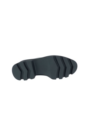 BRUNO PREMI STRINGATA INGEGNERE IN NAPLAK COLORE NERO CON VASCHETTA IN CAVALLINO IN TINTA, FONDO GOMMA CARRO, TACCO 5CM