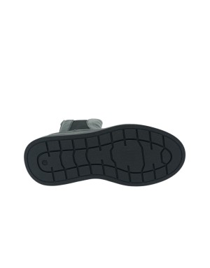 BRUNO PREMI STIVALETTO LISCIO IN VITELLO ANTICATO COLORE NERO, LAMPO ED ELASTICO LATERALE, FONDO ZEPPA GOMMA 6CM