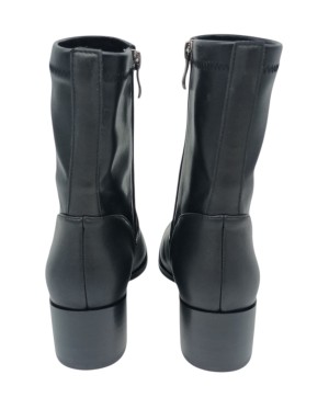 BRUNO PREMI STIVALETTO LISCIO CON GAMBALE ELASTICIZZATO, TOMAIA IN VITELLO COLORE NERO, LAMPO CENTRALE, PUNTALINO IN ACCIAIO, T