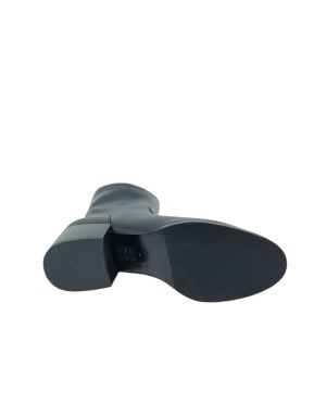 BRUNO PREMI STIVALETTO LISCIO CON GAMBALE ELASTICIZZATO, TOMAIA IN VITELLO COLORE NERO, LAMPO CENTRALE, PUNTALINO IN ACCIAIO, T