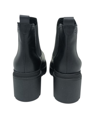 TAMARIS BEATLES LISCIO IN VITELLO COLORE NERO, ELASTICI IN TINTA, FONDO GOMMA ROCCIA, TACCO 6CM CON PLATEAU