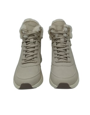 TAMARIS POLACCO/PEDULA IN DUO-TEX COLORE AVORIO, LACCIO E LAMPO LATERALE, FODERA LANA, FONDO GOMMA EXTRA LIGHT 4CM