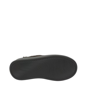 TOSCA BLU POLACCO A MOCASSINO, TOMAIA IN CAMOSCIO INGRASSATO COLORE T.MORO CON INFILATURE STRASSATE BRONZO, FODERA LANA CON PRO