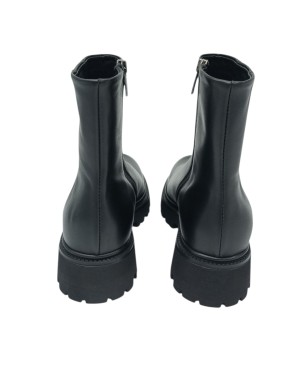 VSL STIVALETTO LISCIO IN VITELLO COLORE NERO, LAMPO LATERALE, FONDO GOMMA CARRO 5CM