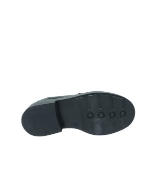 VSL MOCASSINO CON VASCHETTA, TOMAIA IN NAPLAK COLORE NERO, FONDO GOMMA 4CM