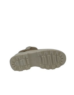 TAMARIS STIVALETTO LISCIO IN NABUK INGRASSATO COLORE CAMEL, LAMPO LATERALE, FODERA LANA E DUO-TEX, FONDO GOMMA 6CM