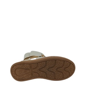 LORENZO MARI POLACCO IN VITELLO BOTTALATO COLORE AVORIO CON FODERA INTERNA IN MONTONE, FONDO GOMMA ZIGRINATO, 5CM