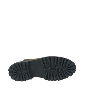 AMBITIOUS BEATLES LISCIO IN CAMOSCIO INGRASSATO COLORE TABACCO, GUARDOLO CUOIO, TOPPONCINO GOMMATO NERO, FONDO GOMMA CARRO