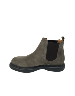 AMBITIOUS BEATLES LISCIO IN CAMOSCIO INGRASSATO COLORE TAUPE, ELASTICI T.MORO, FONDO GOMMA EXTRA LIGHT