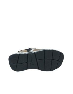 VOILE BLANCHE CLUB 105 SNEAKER LACCI IN CAMOSCIO E TESSUTO TECNICO COLORE CAMEL/NERO/BORDEAUX CON PROFILI BORDO' E BIANCHI, FON