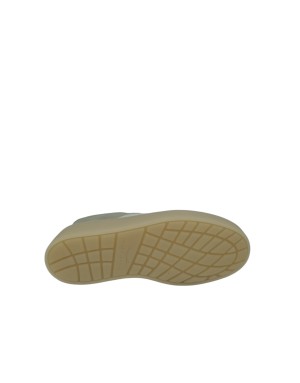 VOILE BLANCHE MIND 02 W SNEAKER LACCI IN VITELLO E NABUCK SATINATO COLORE BEIGE-PLATINO, FONDO GOMMA MIELE 4CM