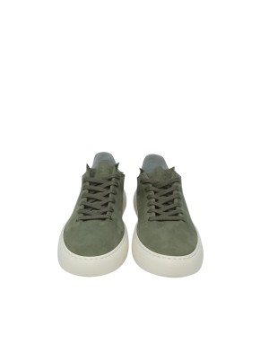 STOKTON SNEAKER LACCI IN CAMOSCIO SFODERATO COLORE VERDE SALVIA, FONDO GOMMA EXTRA LIGHT