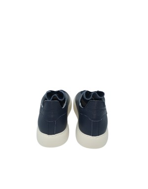 STOKTON SNEAKER LACCI IN VITELLO BOTTALATO SFODERATO COLORE BLU NAVY, FONDO GOMMA EXTRA LIGHT