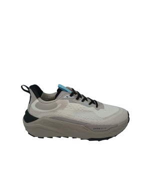 EXTR4 SNEAKER LACCI IN TESSUTO TECNICO COLORE BIANCO/ECRU' CON RIPORTI GOMMATI IN TINTA, FODERA GORE-TEX, FONDO GOMMA