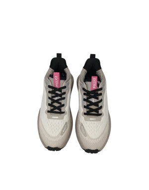 EXTR4 SNEAKER LACCI IN TESSUTO TECNICO COLORE ECRU' CON RIPORTI GOMMATI IN TINTA, FODERA GORE-TEX , FONDO GOMMA 5CM