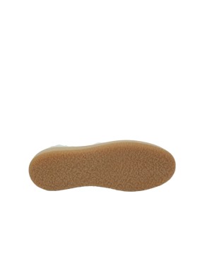 AMBITIOUS SNEAKER LACCI IN VITELLO SFODERATO COLORE BIANCO, FONDO NATURAL GOMMA