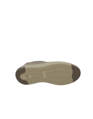 AMBITIOUS SNEAKER LACCI IN CAMOSCIO COLORE TAUPE CON TOPPONCINO GRIGIO-TORTORA, PROFILI A RILIEVO, FONDO GOMMA