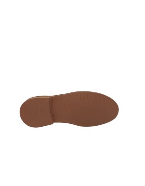 FRAU POLACCO LISCIO IN CAMOSCIO  COLORE CASTORO, FONDO GOMMA MICRO COLORE MATTONE