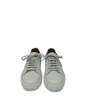 FRAU SNEAKER LACCI IN VITELLO COLORE BIANCO, FONDO GOMMA