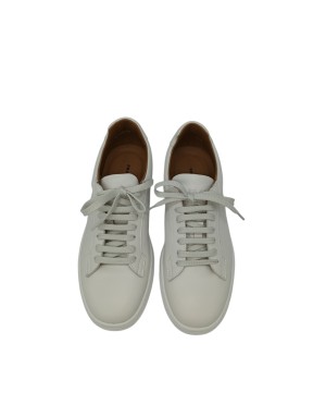 FRAU SNEAKER LACCI IN VITELLO COLORE BIANCO, FONDO GOMMA