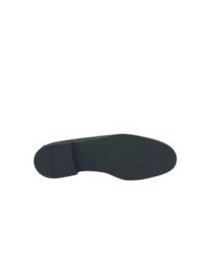 FRAU MOCASSINO DESTRUTTURATO CON VASCHETTA, TOMAIA IN VITELLO SFODERATO COLORE BLU, FONDO GOMMINA