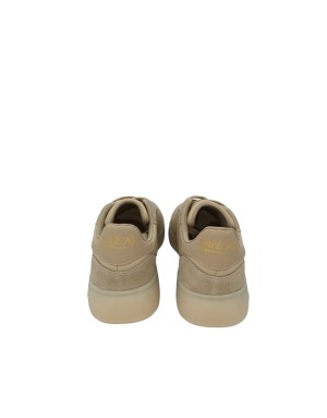 BACK 70 SNEAKER LACCI IN NAPPA E CAMOSCIO COLORE BEIGE, FONDO GOMMA 4CM