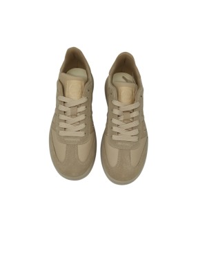 BACK 70 SNEAKER LACCI IN NAPPA E CAMOSCIO COLORE BEIGE, FONDO GOMMA 4CM