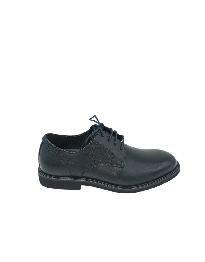 TMRS STRIGATA DERBY LISCIO IN VITELLO COLORE NERO, FONDO GOMMA