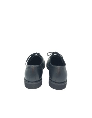 TMRS STRIGATA DERBY LISCIO IN VITELLO COLORE NERO, FONDO GOMMA