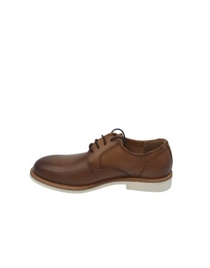 TMRS STRIGATA DERBY LISCIO IN VITELLO COLORE COGNAC, GUARDOLO CUOIO, FONDO GOMMA